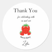 Sweet Berry Stickers Kids Birthday Party ラウンドシール (正面)