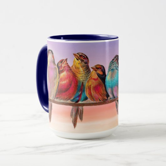 Sweet Bird Art on Mug Cup マグカップ (正面左)