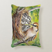 Sweet bird nest painting アクセントクッション (正面(垂直))