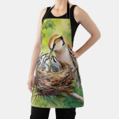 Sweet bird nest painting エプロン (インサイチュ)