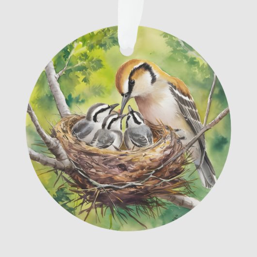 Sweet bird nest painting オーナメント (正面)