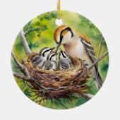 Sweet bird nest painting セラミックオーナメント (裏面)