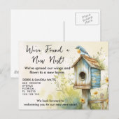 Sweet Birdhouse 新居お知らせポストカード 案内ポストカード (正面/裏面)