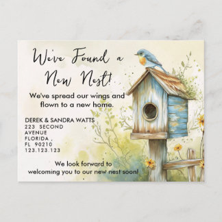 Sweet Birdhouse 新居お知らせポストカード 案内ポストカード
