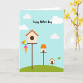 Sweet Birdhouse Mothers Day Card カード (黄色い花)