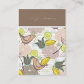 Sweet Birds & お洒落 Garden Profile Card(Sweet Birds 名刺 (裏面)