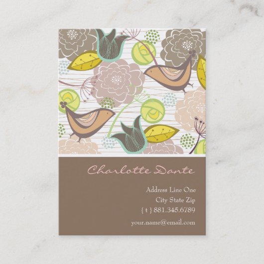 Sweet Birds & お洒落 Garden Profile Card(Sweet Birds 名刺 (正面)