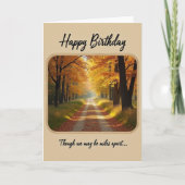 Sweet Birthday Autumn Path Card カード (正面)