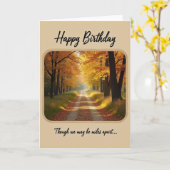 Sweet Birthday Autumn Path Card カード (黄色い花)
