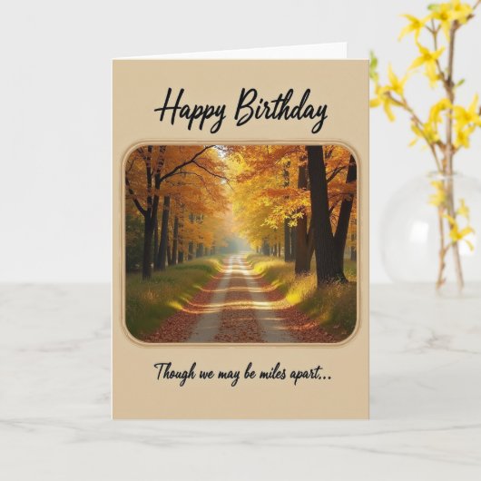 Sweet Birthday Autumn Path Card カード (黄色い花)