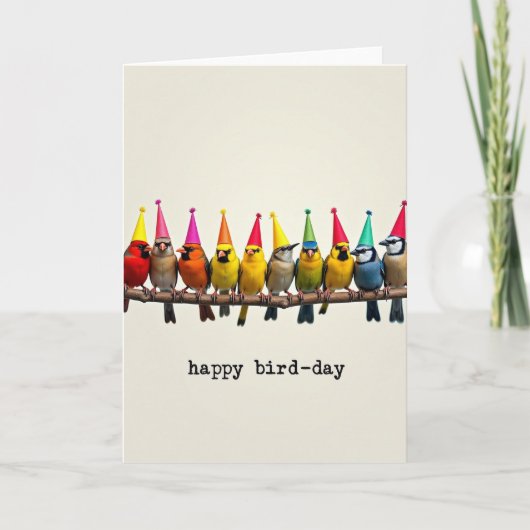 Sweet Birthday Bird Row Card カード (正面)