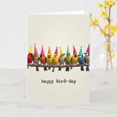 Sweet Birthday Bird Row Card カード (黄色い花)