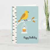 Sweet Birthday Birdcage カード (正面)