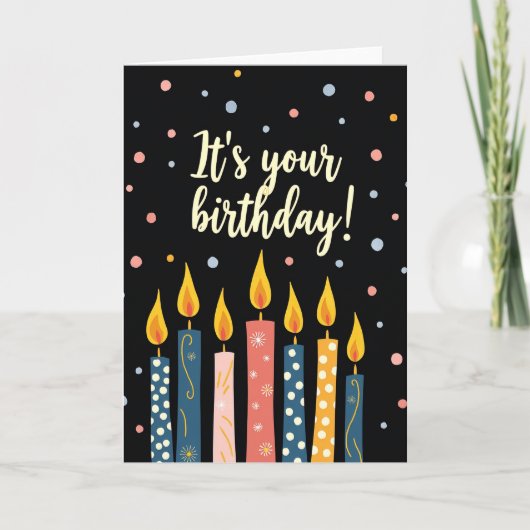Sweet Birthday Candles Card カード (正面)
