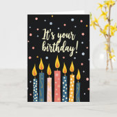 Sweet Birthday Candles Card カード (黄色い花)
