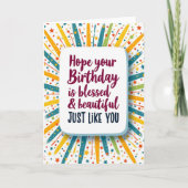 Sweet Birthday Fireworks Card カード (正面)