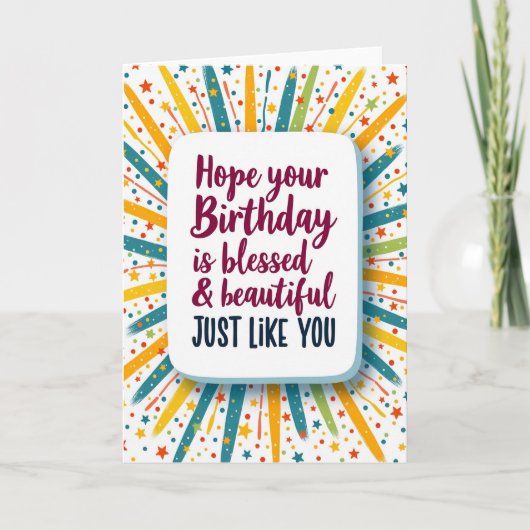 Sweet Birthday Fireworks Card カード (正面)