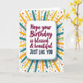 Sweet Birthday Fireworks Card カード (黄色い花)