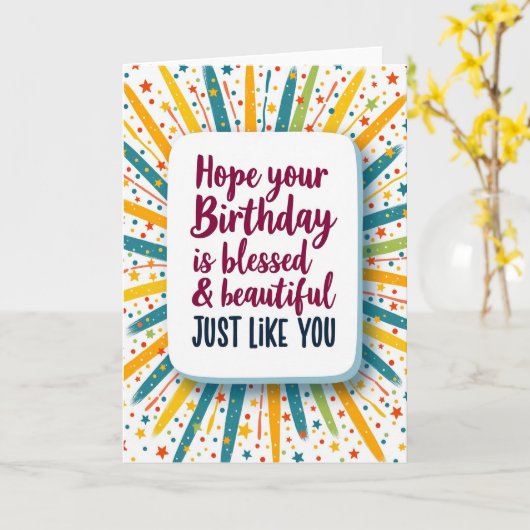 Sweet Birthday Fireworks Card カード (黄色い花)