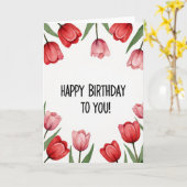 Sweet Birthday Floral Watercolor Card カード (黄色い花)