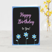 Sweet Birthday Glow カード (黄色い花)