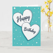Sweet Birthday Heart Design カード (黄色い花)
