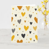 Sweet Birthday Heart Pattern Card カード (黄色い花)
