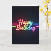 Sweet Birthday Neon Glow Card カード (黄色い花)