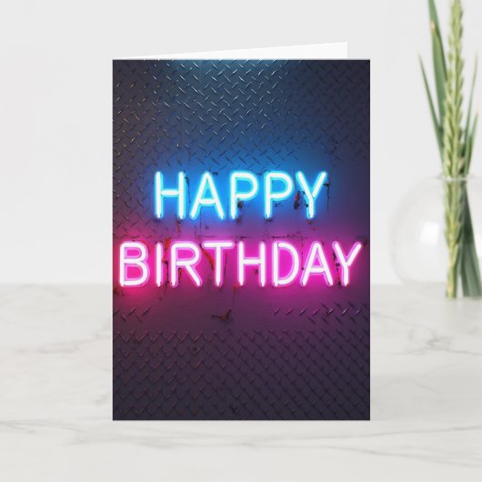 Sweet Birthday Neon Tubes カード (正面)