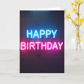 Sweet Birthday Neon Tubes カード (黄色い花)