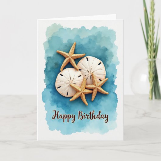 Sweet Birthday Ocean Art カード (正面)