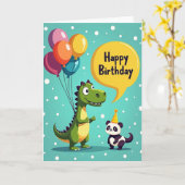 Sweet Birthday Pals カード (黄色い花)