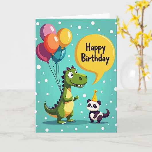 Sweet Birthday Pals カード (黄色い花)