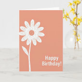 Sweet Birthday Peach Floral Card カード (黄色い花)