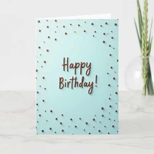 Sweet Birthday Piped Script カード (正面)