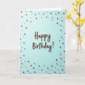 Sweet Birthday Piped Script カード (黄色い花)