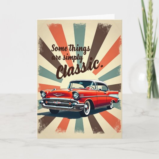 Sweet Birthday Red Car Card カード (正面)