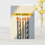 Sweet Birthday Tapers Card カード (黄色い花)