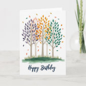 Sweet Birthday Trees カード (正面)