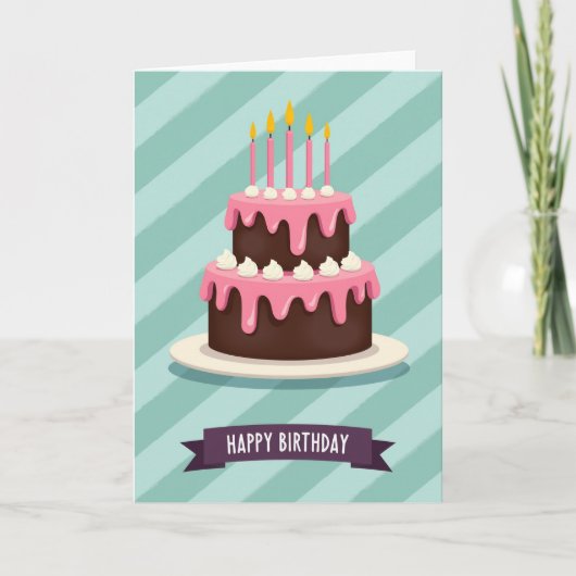 Sweet Birthday Two Tier Card カード (正面)
