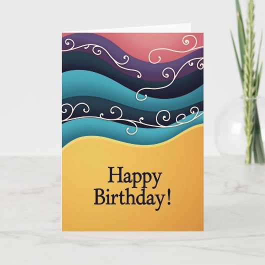 Sweet Birthday Wave カード (正面)