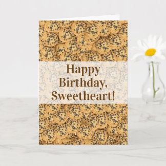 Sweet Birthday Wishes Chocolate Chip Cookie Card カード