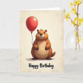 Sweet Birthday Woodland Card カード (黄色い花)