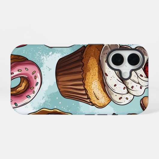 Sweet Bliss：アニメデザートデザートデライト電話ケース iPhone 16ケース (裏面横)
