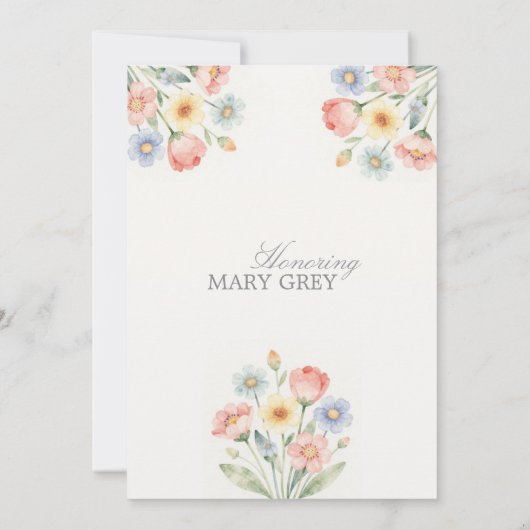 Sweet Bloom Invitation 招待状 (裏面)