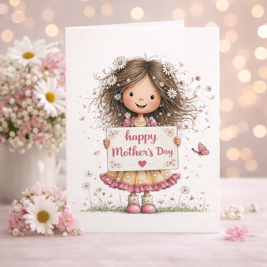 Sweet Blossoms Mother’s Day Card with Poem カード