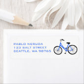 Sweet Blue Bicycle Bikeカスタム Mail Address ラベル (インサイチュ)