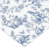 Sweet Blue Bunny Rabbits French Toile テーブルクロス (アングル)