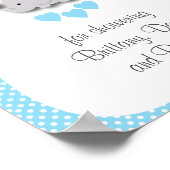 Sweet Blue & Gray Elephant – ありがとう ポスター (角)