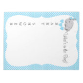 Sweet Blue & Gray Elephant -バッグの内容 ノートパッド (正面)